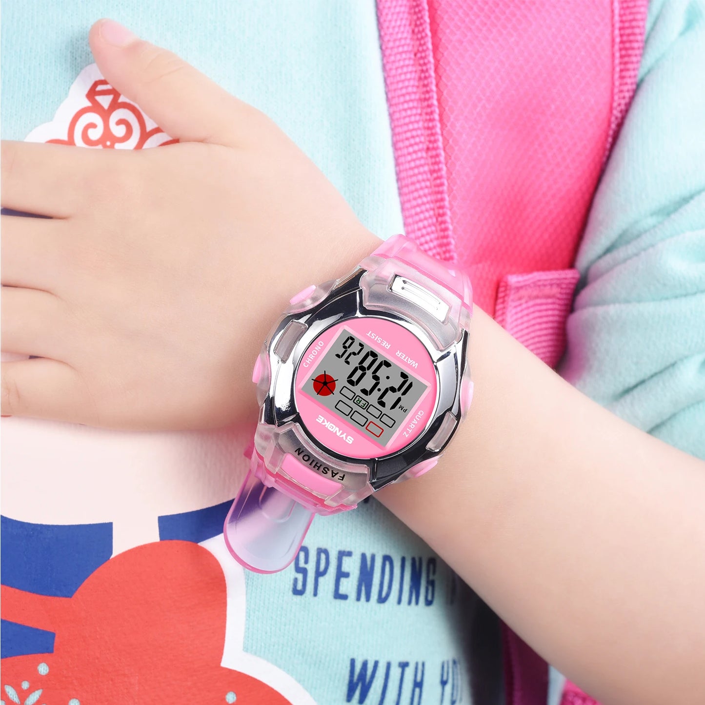 SYNOKE Kinderuhren für Jungen und Mädchen praktisch für Sport und für den Alltag Wasserdichte elektronische Armbanduhr