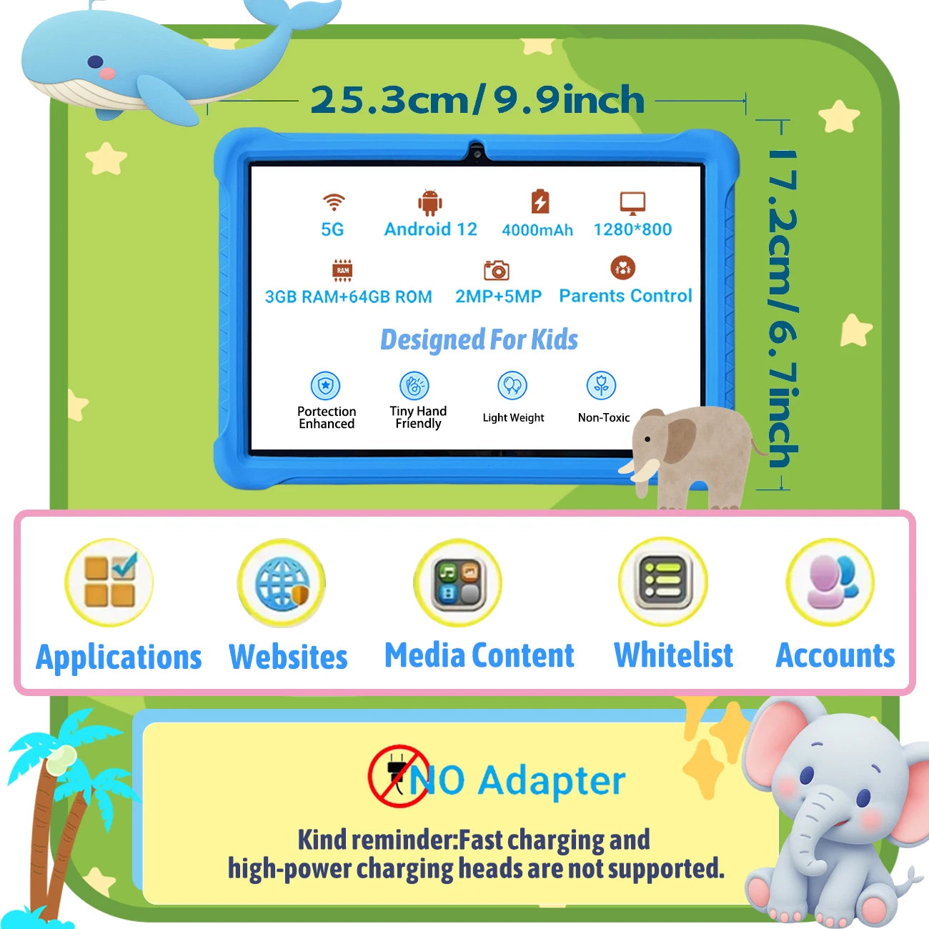 Kinder Tablet 10.1 Zoll Android Lernunterricht Spiele Tablets