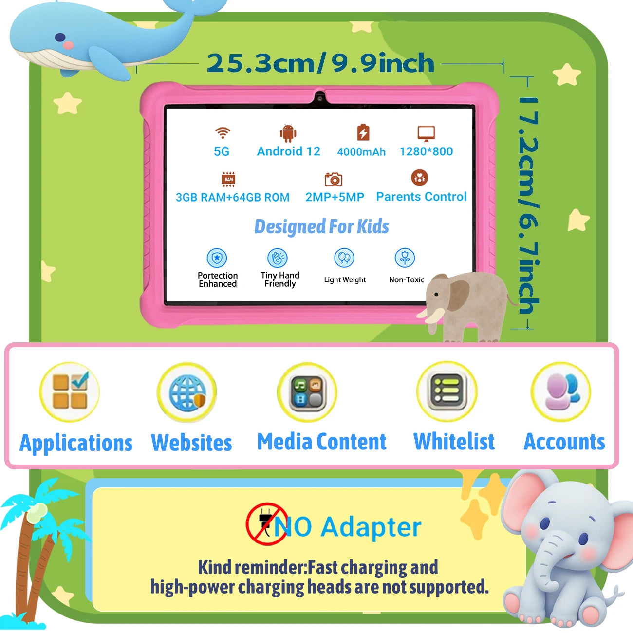 Kinder Tablet 10.1 Zoll Android Lernunterricht Spiele Tablets