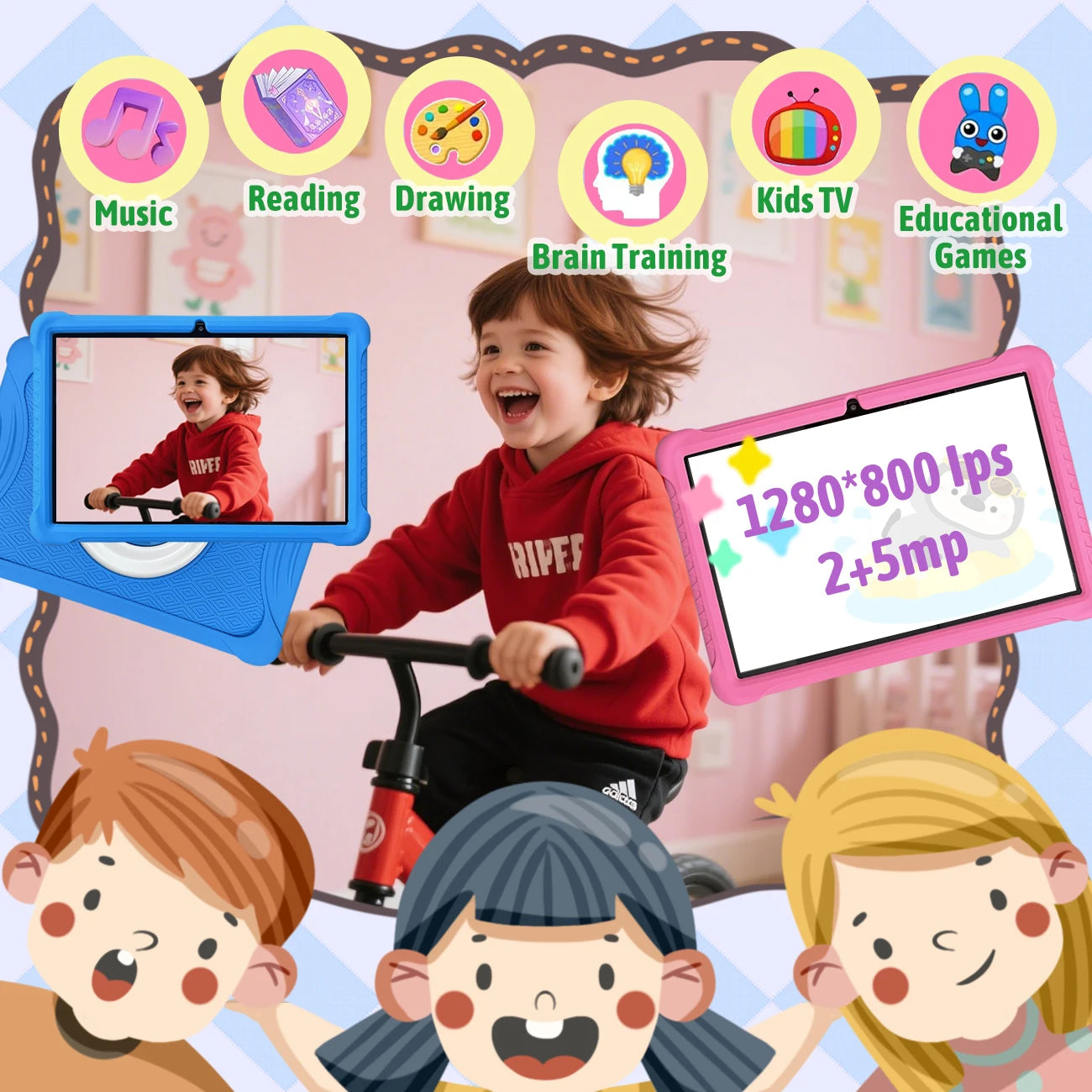 Kinder Tablet 10.1 Zoll Android Lernunterricht Spiele Tablets