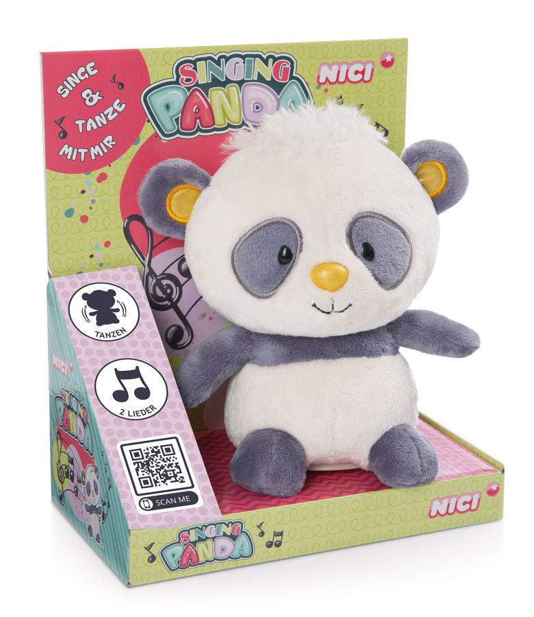 Nici Kuscheltier - Singing Panda Plüschfigur 20 cm mit Sing- & Tanzfunktion