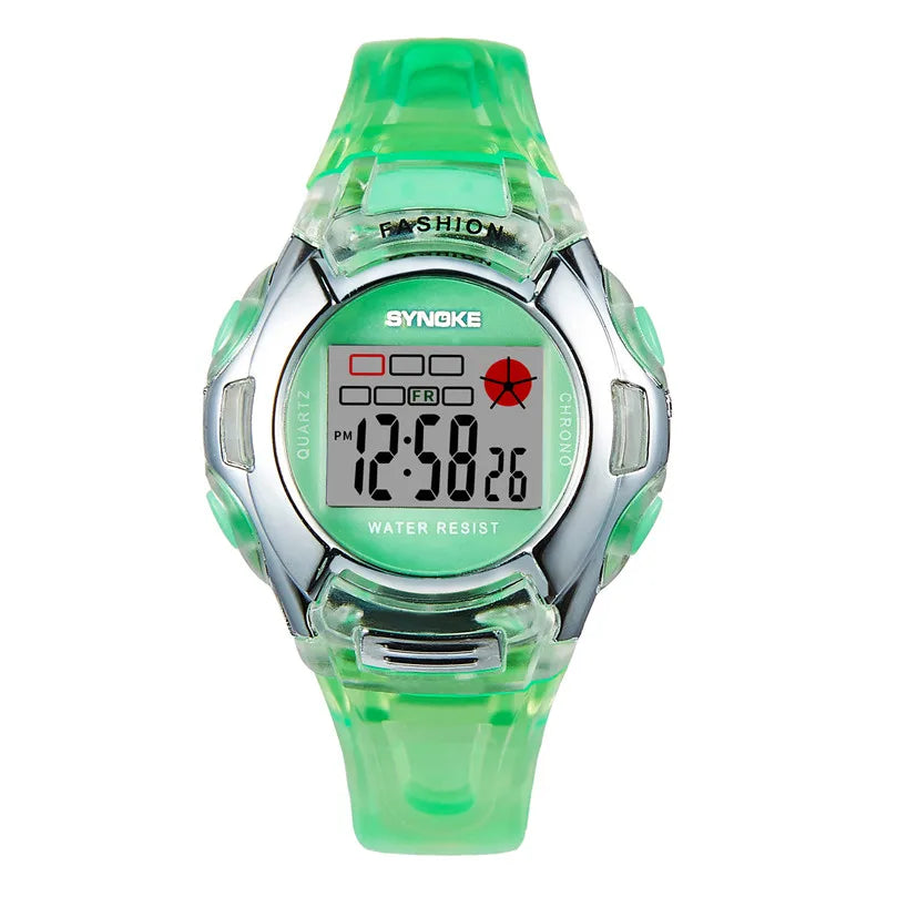 SYNOKE Kinderuhren für Jungen und Mädchen praktisch für Sport und für den Alltag Wasserdichte elektronische Armbanduhr