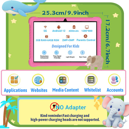 Kinder Tablet 10.1 Zoll Android Lernunterricht Spiele Tablets