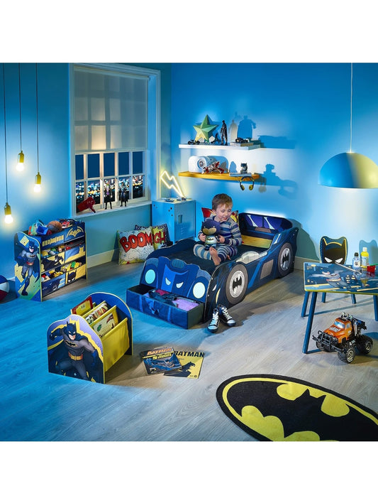 BATMAN Batmobile  Kids Kinderbett mit Schublade blau, 158 (L) x 73 (B) x 54 (H) cm